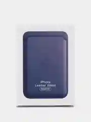 Голубой кошелек из эко-кожи для карт MagSafe Leather Wallet на iPhone 12, 13 ProMax