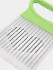 Зеленый держатель для нарезки лука овощей и фруктов