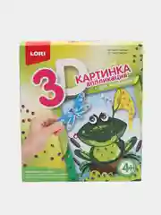 Зеленый картинка 3D. Аппликация для малышей с пайетками Lori, дизайн на выбор