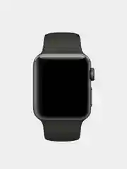 Черный ремешок силиконовый для Apple Watch  38/40 и 42/44