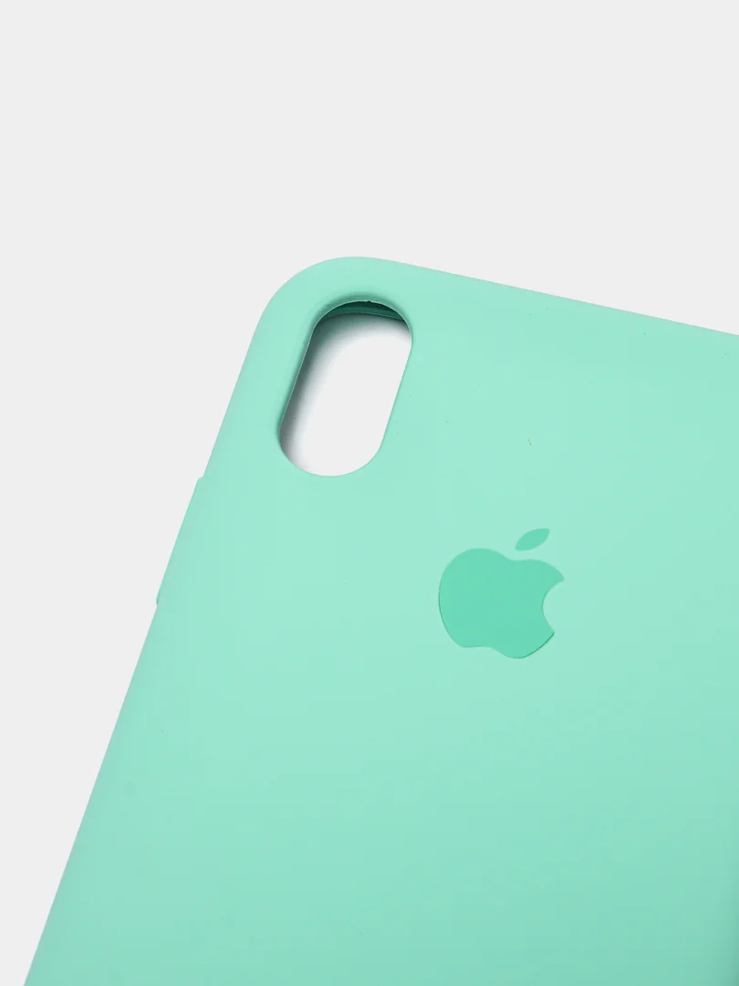 Бирюзовый чехол силиконовый для iPhone X/XS (Айфон)