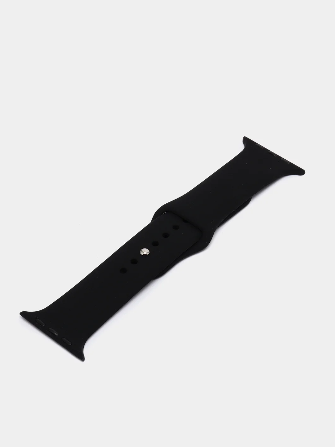 Черный силиконовый ремешок для Apple Watch 3, 4, 5, 6, 7, SE на 38/42/40/44