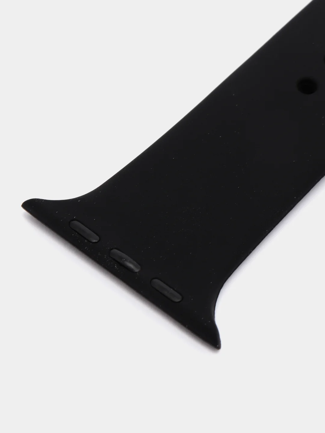 Черный силиконовый ремешок для Apple Watch 3, 4, 5, 6, 7, SE на 38/42/40/44