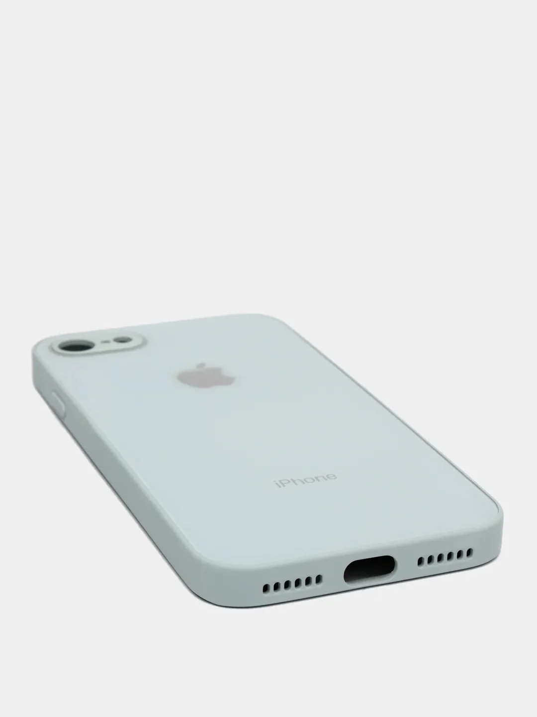 Ледяной силиконовый чехол для iPhone 7, iPhone 8, iPhone SE 2020, со стеклянной панелью
