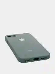 Зеленый силиконовый чехол для iPhone 7, iPhone 8, iPhone SE 2020, со стеклянной панелью