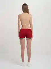 Бордовый шорты женские