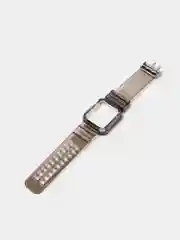 Черный ремешок для Apple Watch 38 / 40 / 41 / 42 / 44 / 45 / 49 мм браслет силиконовый прозрачный