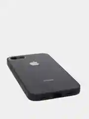 Черный силиконовый чехол для iPhone 7, iPhone 8, iPhone SE 2020, со стеклянной панелью