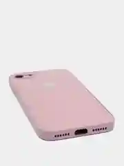 Розовый силиконовый чехол для iPhone 7, iPhone 8, iPhone SE 2020, со стеклянной панелью