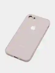 Бежевый меланж силиконовый чехол для iPhone 7, iPhone 8, iPhone SE 2020, со стеклянной панелью