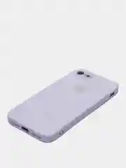 Светло-синий силиконовый чехол для iPhone 7, iPhone 8, iPhone SE 2020, со стеклянной панелью
