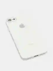 Белый силиконовый чехол для iPhone 7, iPhone 8, iPhone SE 2020, со стеклянной панелью