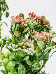Коралловый букет искусственной зелени