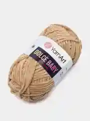 Кремовый пряжа плюшевая YarnArt "Dolce Baby", 100% микрополиэстер, 50 г, 85 м