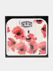 Белый весы напольные Sakura SA-5000-9 "Маки", до 130 кг, механические