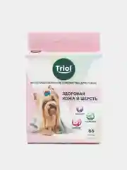 Мультивитаминное лакомство, минералы для собак TRIOL "Здоровая кожа и шерсть", 66 таблеток