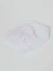 Белый шапка вязаная, детская, хлопок