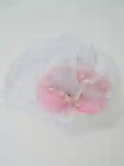 Белый шапка вязаная, детская, хлопок