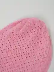 Розовый шапка вязаная, детская, хлопок