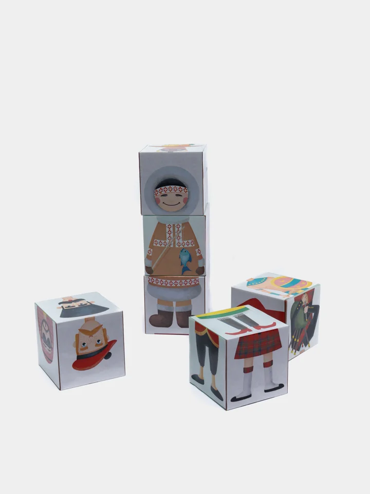 Кубики в картинках "Народы миры", 6 штук