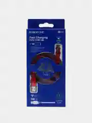 Красный кабель для зарядки и передачи данных Type-C/Micro-USB BOROFONE BU13