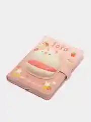 Розовый блокнот A5 подарочный с игрушкой-сквиш / Ежедневник (100 страниц)