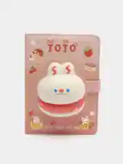 Розовый блокнот A5 подарочный с игрушкой-сквиш / Ежедневник (100 страниц)