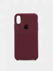 Багровый чехол силиконовый для iPhone X/XS (Айфон)