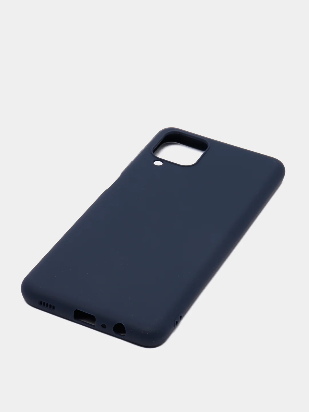 Синий чехол для Samsung A12/A125F/M12/M127F, силиконовый, матовый