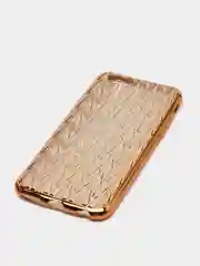 Золотой защитный силиконовый чехол для iPhone 6, со стразами