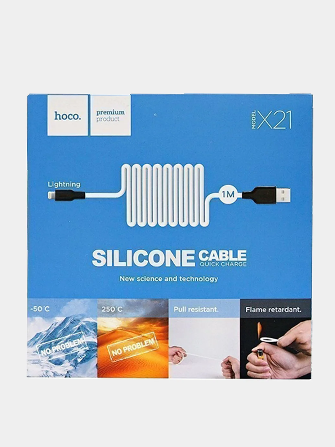 Черный кабель для зарядки Hoco X21 Lightning / Micro / Type-C