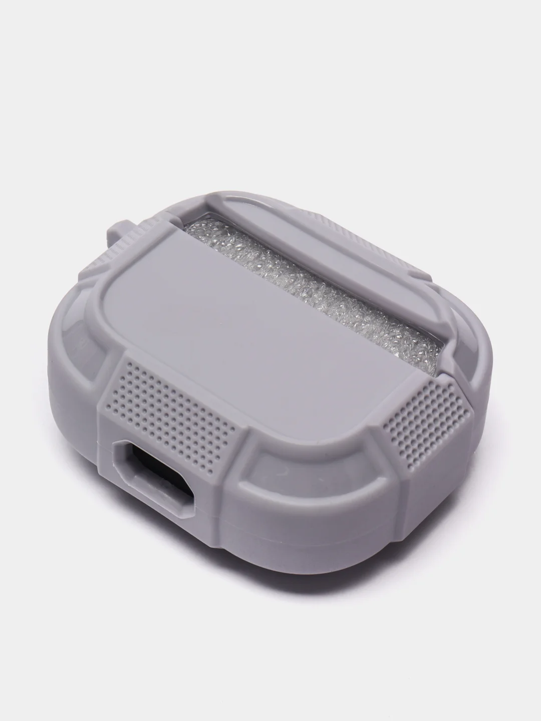 Серый силиконовый чехол для наушников Apple Airpods 3 эппл аирподс