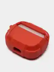 Красный силиконовый чехол для наушников Apple Airpods 3 эппл аирподс