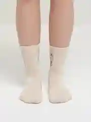 Бежевый носки с медведями