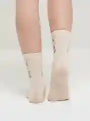 Бежевый носки с медведями