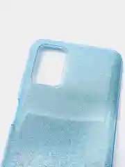 Голубой чехол Samsung Galaxy A03s, Самсунг Галакси А03с блестящий