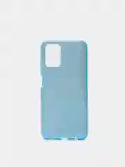 Голубой чехол Samsung Galaxy A03s, Самсунг Галакси А03с блестящий