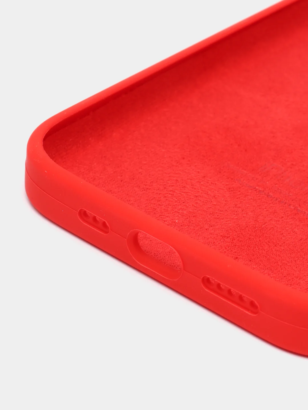 Красный чехол силиконовый для iPhone 13, 13 Pro, 13 Pro Max, с закрытым низом