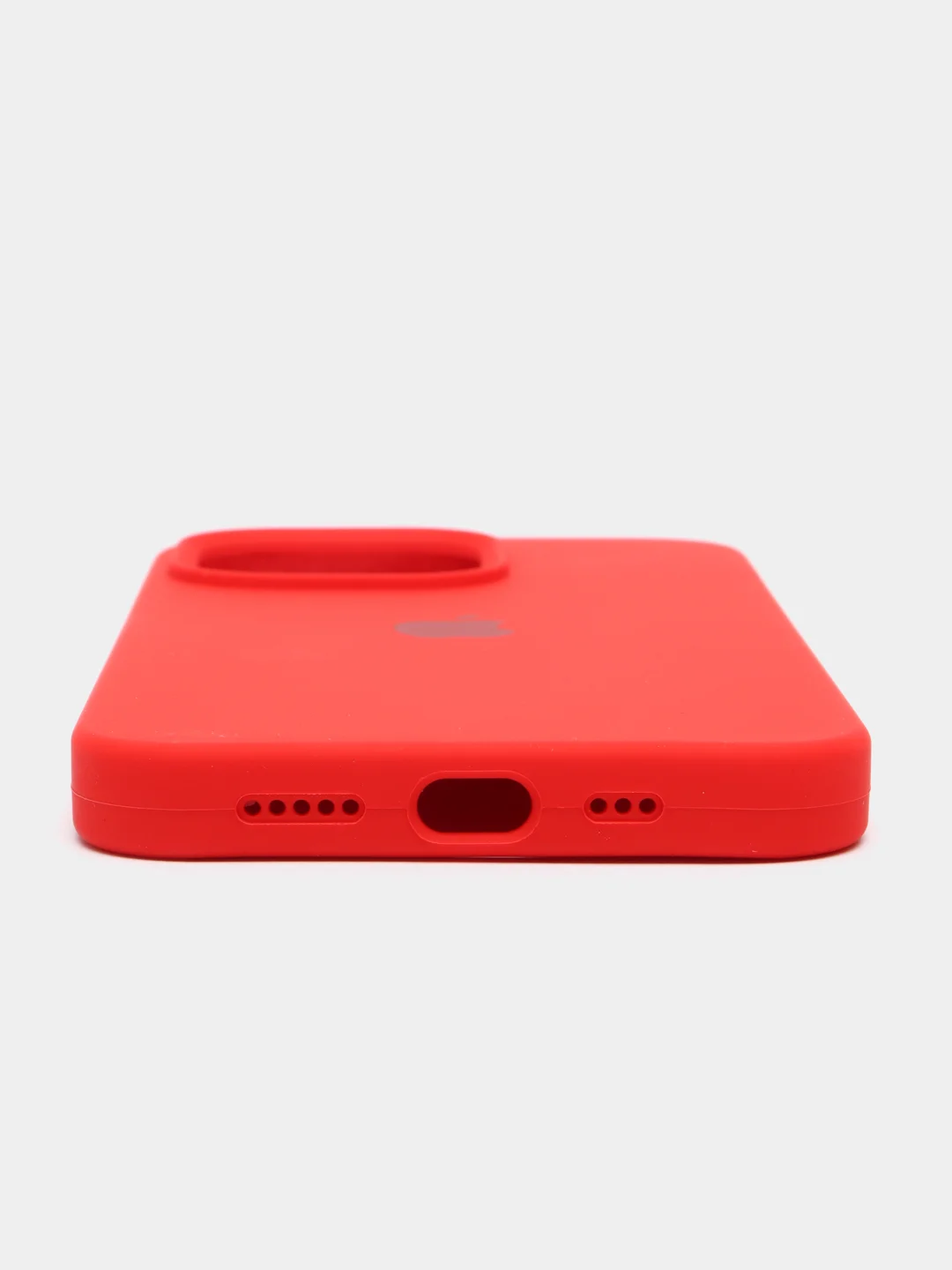 Красный чехол силиконовый для iPhone 13, 13 Pro, 13 Pro Max, с закрытым низом