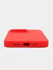 Красный чехол силиконовый для iPhone 13, 13 Pro, 13 Pro Max, с закрытым низом