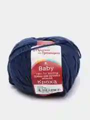 Темно-синий пряжа Кроха Троицкая фабрика, 20% шерсть, 80% акрил, 50 г, 135 м