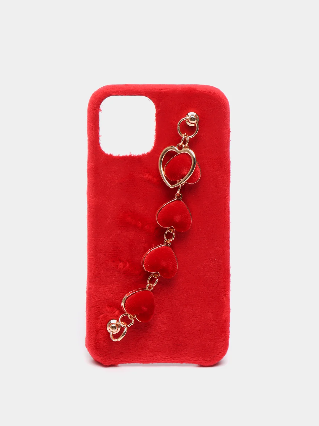 Чехол "Бархатное сердце" для iPhone 11, 12, 12 Pro, 6, 7, 8, SE (2020)