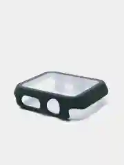 Зеленый силиконовый ремешок + защитная накладка со стеклом на корпус Apple Watch 42 mm