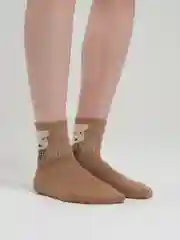Коричневый носки с медведями