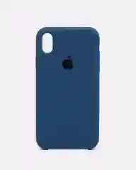 Синий меланж защитный силиконовый чехол для iPhone X iPhone 10, с яблоком