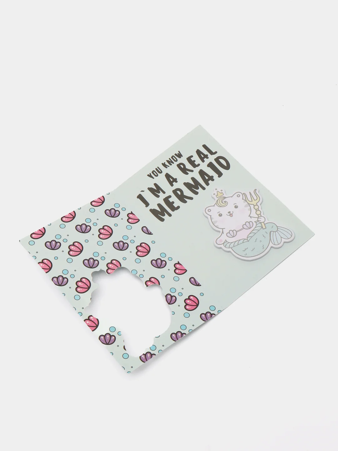 Фигурные стикеры в открытке"I am mermaid"  стикеры, открытка, наклейка