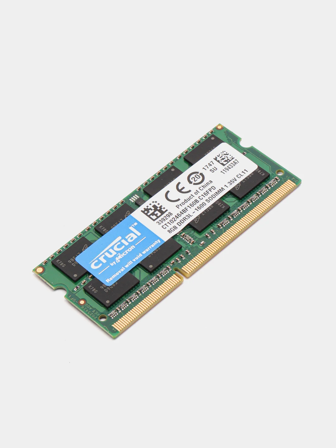 CRUCIAL DDR3L 8 ГБ 1600 MHz SO-DIMM PC3L-12800U 1x8 Гб для ноутбука