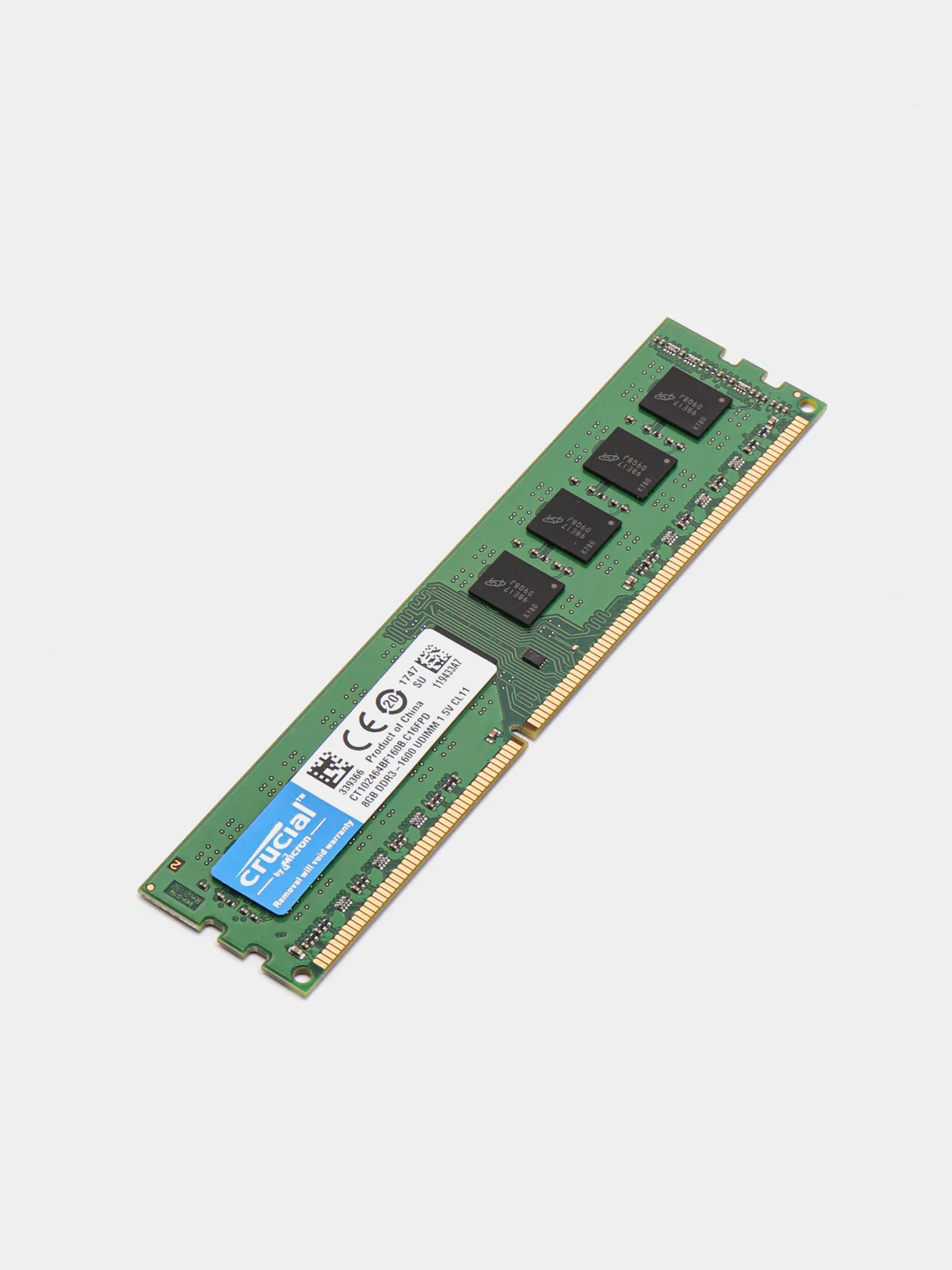 Оперативная память для компьютера CRUCIAL DDR3 8 ГБ 1600 MHz DIMM PC3-12800U 1x8 ГБ