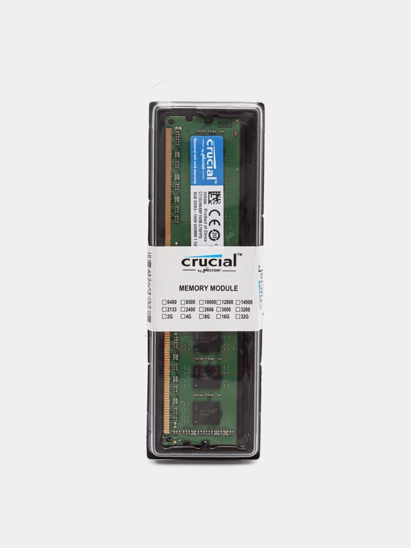 Оперативная память для компьютера CRUCIAL DDR3 8 ГБ 1600 MHz DIMM PC3-12800U 1x8 ГБ