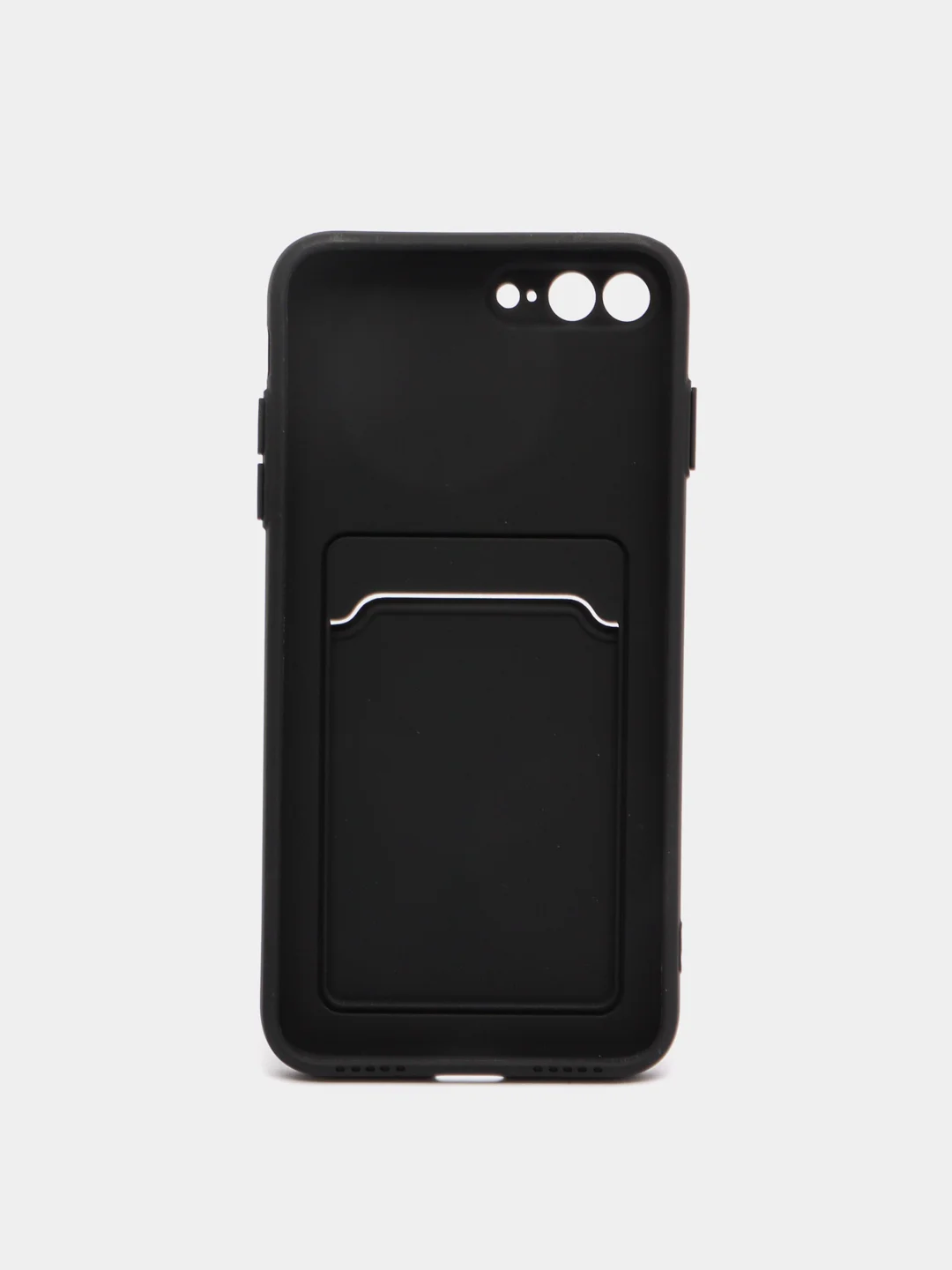 Черный чехол для iPhone 11, 12, 13, Pro, Max, 7, 8, Plus, с карманом для карт, защита камеры